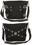 Black Vintage One Pocket Canvas Shoulder Bag
