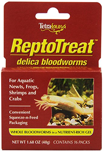 Tetra 29239 ReptoTreat Delica Bloodworms Gel Food, 1.69-Ounce, 47.91-Gram