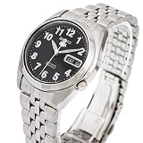 Seiko 5 SNK381K1 Automatic Mechanical Self-Winding Negroid Dial Date Day Stainless Steel Water Resistance Men's Watch