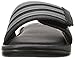 adidas Men's Adissage Comfort Slides Sandal, Black/Iron Metallic/Black, 8