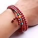 6mm 108 Red Prayer Mala Rosary Bead Buddhist Meditation Necklace Bracelet