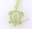 New 18K Plated Lady Swarovski Turtle Pendant MOP Watch