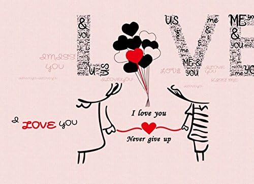 LongXin Lovers With I Love You Letters Removable Mural Wall Stickers Wall Decal For Home Decor