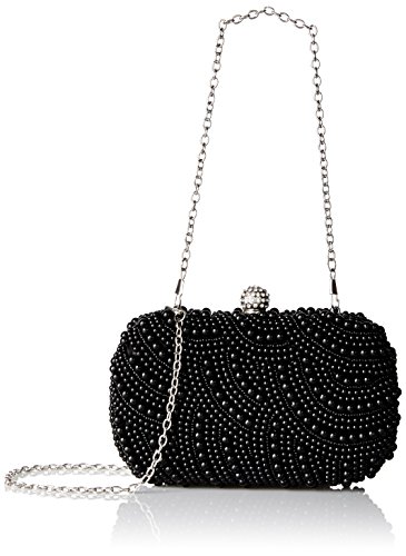 BMC Faux Pearl Encrusted Hard Case Evening Clutch-Pearled All Over Collection