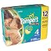 Pampers Baby Dry Diapers Size 4 Jumbo Bag 31 Count (Pack of 4)