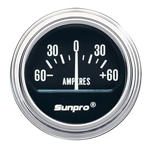 Sunpro Cp8214 Styleline Ammeter Black Dial Sunpro Cp8214 Styleline Ammeter Black Dial