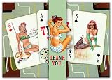 Dolce Mia Pin-up Playing Cards Thank You Card - Pack of 10