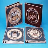 HAND STITCHED NEEDLE POINT MILITARY MEMORY ALBUM - MARINES (IDEAL FOR SCRAPBOOKING AND PHOTOS!)
