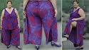 Batik Wrap "Palazzo" Look Pants in Purple