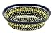 Bunzlauer Polish Pottery 1157-175A 3 Qt Family Casserole, Blue with Yellow and Green