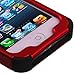 MYBAT IPHONE5HPCTUFFSO006NP Premium TUFF Case for iPhone 5 - 1 Pack - Retail Packaging - Titanium Red/Black