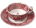 Spode Camilla Pink Earthenware 7-Ounce Teacup and Saucer