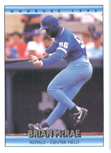 1992 Donruss # 387 Brian McRae Kansas City Royals Baseball Card
