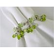 Green Jingle Silver and Colored Glass Napkin Rings