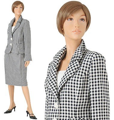 上品なロールカラースーツ/ブラック