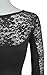 Women's Casual Scoop Neck Lace Inset Long Sleeve Comfort Slim Fit Fashion Top