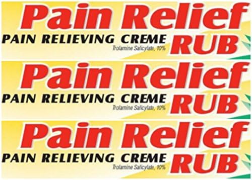 Lot of 3 Fast PAIN relief Rub Menthol-4 oz each