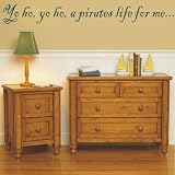 A Pirate's Life For Me - Wall Transer Decal - Pirate Themed Room Decor