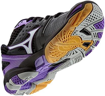 Mizuno Wave Tornado 9 Women's Volleyball Shoes - Black & Purple (Women's 6)