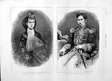 1875 Empress Japan Mutsuhito Mikado Antique Portrait