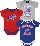 Buffalo Bills Newborn Team Color 3 Piece Foldover Neck Creeper Set