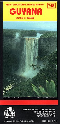 Guyana Map under French Guiana, Guyana & Suriname in The Books Store