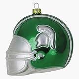NCAA Michigan State Spartans Glass Football Helmet 4