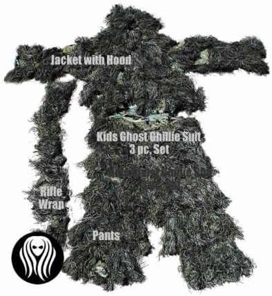 Kids Ghost Ghillie Suit Woodland
