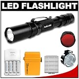 Fenix LD20 Waterproof LED Torch Flashlight + Fenix Diffuser Lens & Red Filter + Sanyo Eneloop Power Kit