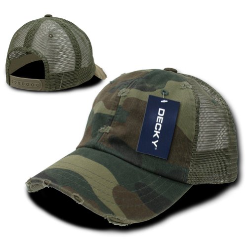 Camouflage Vintage Style Adjustable Mesh Trucker Cap