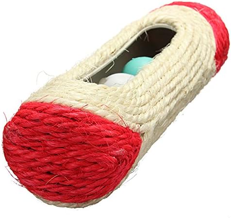 Pet Cat Toy Rolling Sisal Scratching Post 3 Trapped Ball Training