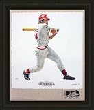 Cincinnati Reds Framed Pete Rose Cincinnati Reds Lithogaph By Michael Mellett MLB Baseball