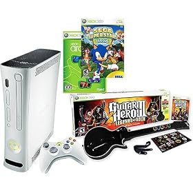 XBOX 360 ARCADE BUNDLED WITH THE SMASH HIT GUITAR HERO III: LEGENDS OF ROCK