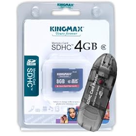 KingMax 4GB High-Speed Class 6 SDHC Card with Free SDHC/SD/MMC USB Card reader