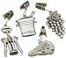 Prodyne TW-25-W Wine and Cheese Pewter Tablecloth Weights, Set of 4