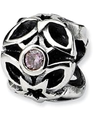 Sterling Silver Reflections Pink Cz Bead