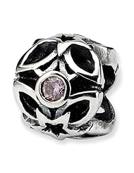 Sterling Silver s Pink Cz Bead by Reflection Beads, Best Quality Free Gift Box Satisfaction Guaranteed