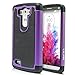 LG G3 Case, ULAK Dual Layer Rugged Impact Hard Hybrid Protective Case for LG G3 (Purple)