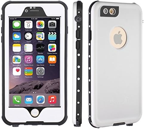 4.7 Inch Waterproof Case for iPhone 6 6S New Waterproof Snowproof Dirtproof Shockproof Durable Tough Slim Protection Case Cover for iPhone 6 6S - White