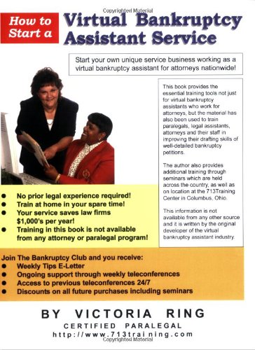 Textbook - How to Start a Virtual Bankruptcy Assistant Service
