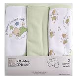 Luvable Friends 3-Pack Hooded Towels - Green