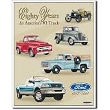 Ford Pickup Trucks 80 Year 1917-1997 Tribute Retro Vintage Tin Sign