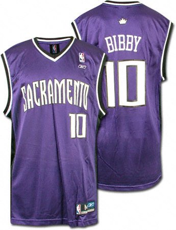 Mike Bibby Sacramento Kings Purple Replica NBA Jersey
