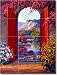 Around the Bendi by Mikki Senkarik - Artwork On Tile Ceramic Mural 24 x 18 Kitchen Shower Backsplash