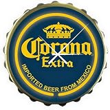 New Corona Extra Black Bottle Cap Beer Bar Neon Clock