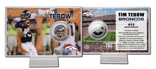 Highland Mint NFL Denver Broncos Tim Tebow Silver Coin Card