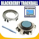 Light Blue Blackberry Trackball Replacement for Rim Blackberry Pearl 8100 8130 Curve 8300 8310 8320 8800 8820 8830 plus Opening Tool with Exclusive FREE Complimentary Super Deal Micro Fiber Cleaning Cloth