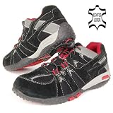 Produkt-Bild: KIDS SHOES Kinder Sneaker, Echtleder, Softschn&uuml;rung, schwarz-rot