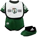 adidas Boston Celtics Infant Green 3-Piece Creeper Set