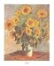 Claude Monet Sunflowers In Vase 16x20 Art Print